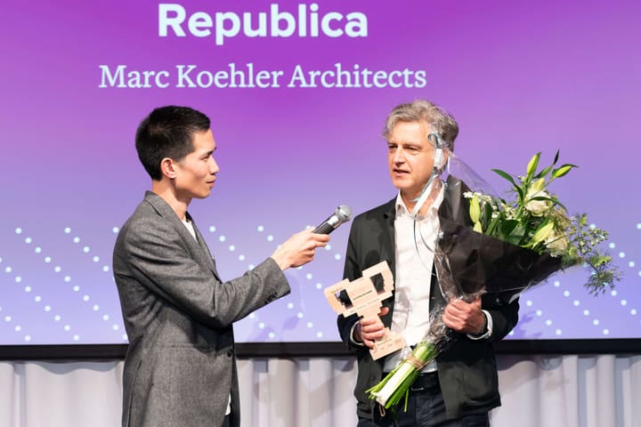 Republica announced as Residential Building of the Year on stage at the Architectenweb Awards